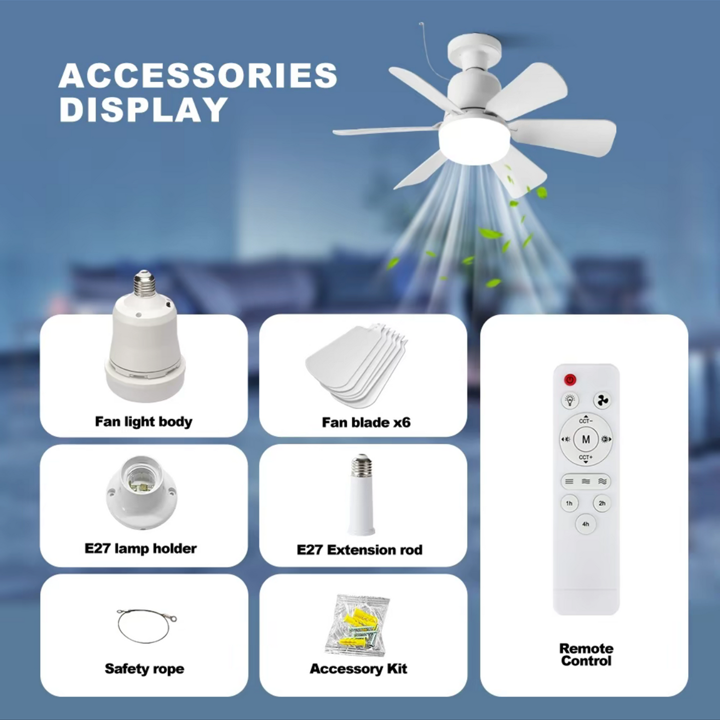 40W Ceiling Fan Socket LED Light